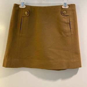 J. Crew 100% wool camel mini skirt